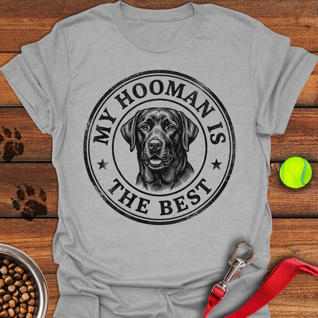 Best Hooman Black Lab T-Shirt Cool Dog Clothing First Mothers Day Gift Ideas