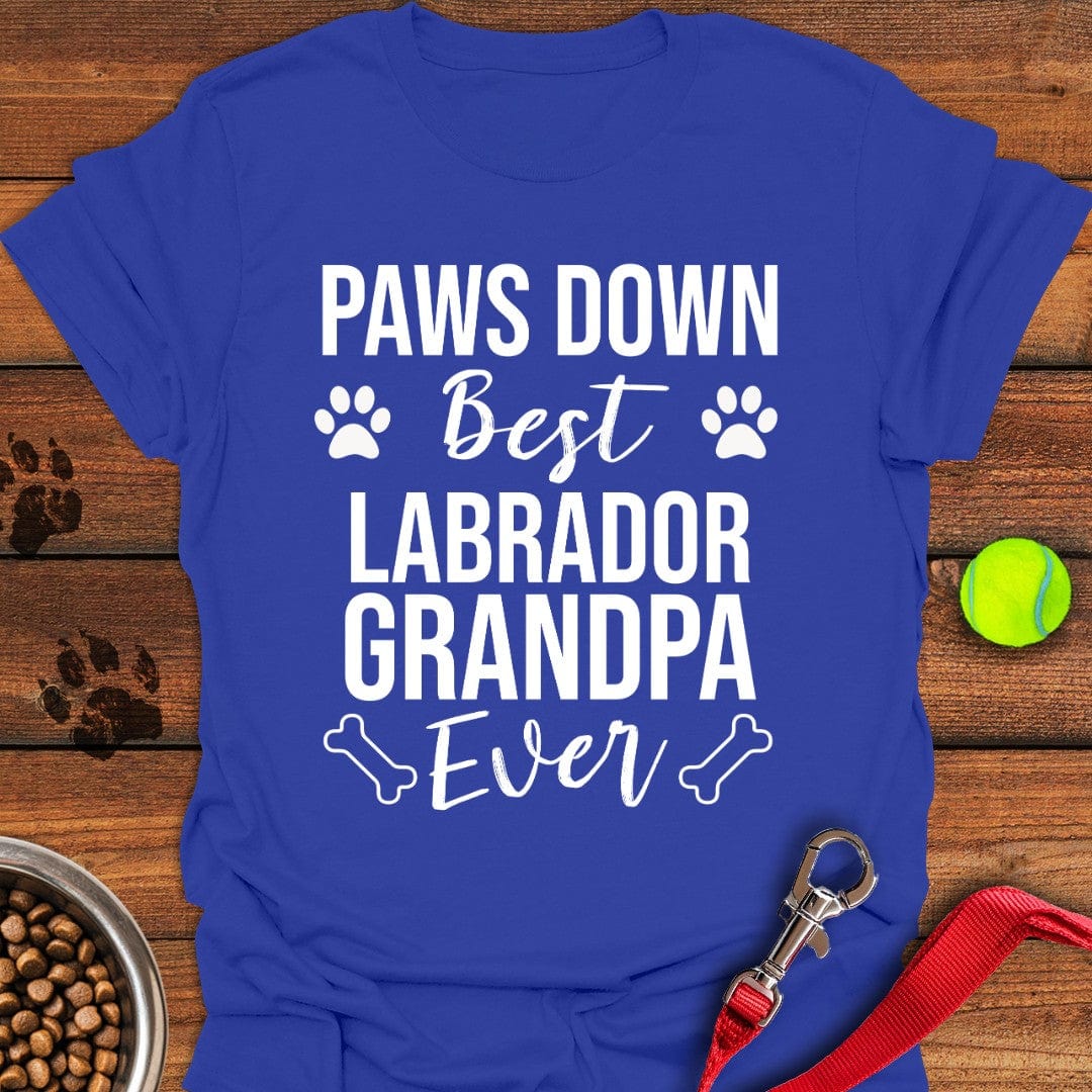 Best Labrador Grandpa Ever T-Shirt Silly Dog Apparel Awesome Gifts For Dog Lovers