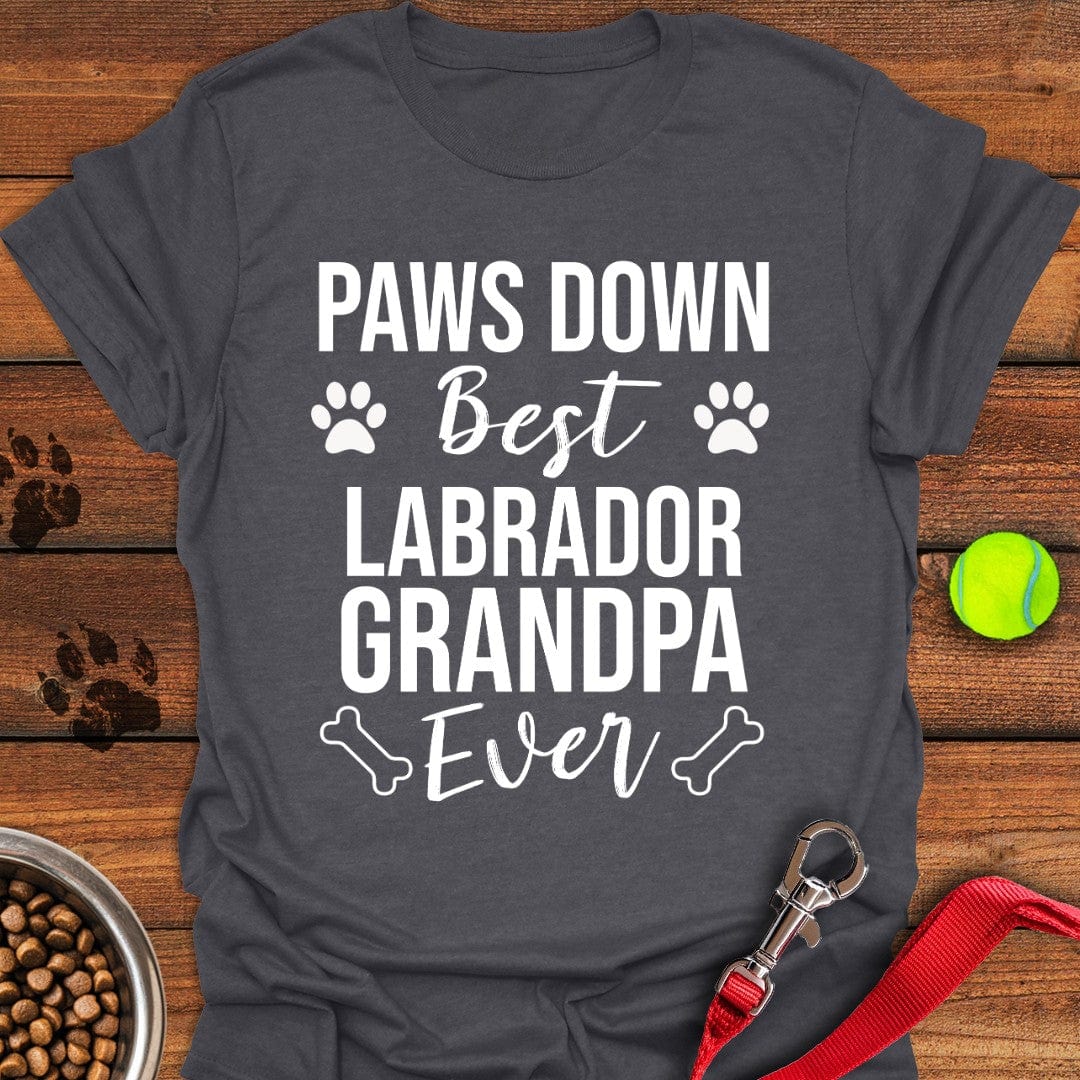 Best Labrador Grandpa Ever T-Shirt Silly Dog Apparel Awesome Gifts For Dog Lovers