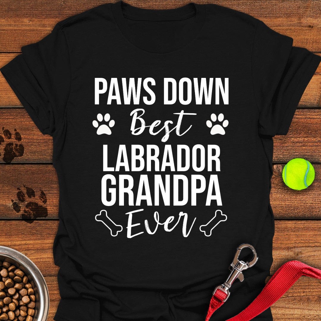 Best Labrador Grandpa Ever T-Shirt Silly Dog Apparel Awesome Gifts For Dog Lovers