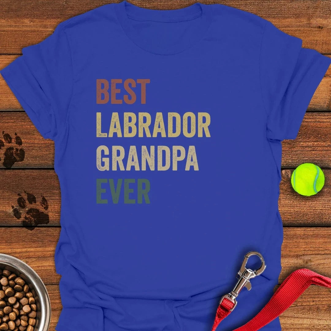 Best Labrador Grandpa T-Shirt Proud Dog Clothing Cute Themed Dog Gift Ideas
