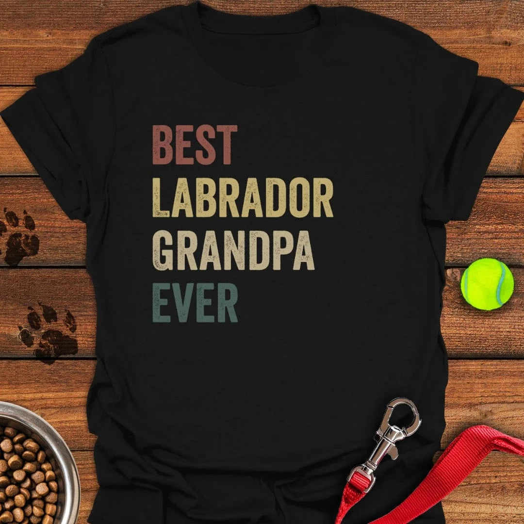 Best Labrador Grandpa T-Shirt Proud Dog Clothing Cute Themed Dog Gift Ideas