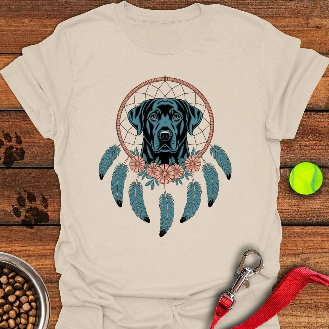 Black Lab Dreamcatcher Boho T-Shirt Lazy Dog Clothes Gifts For New Dog Owners