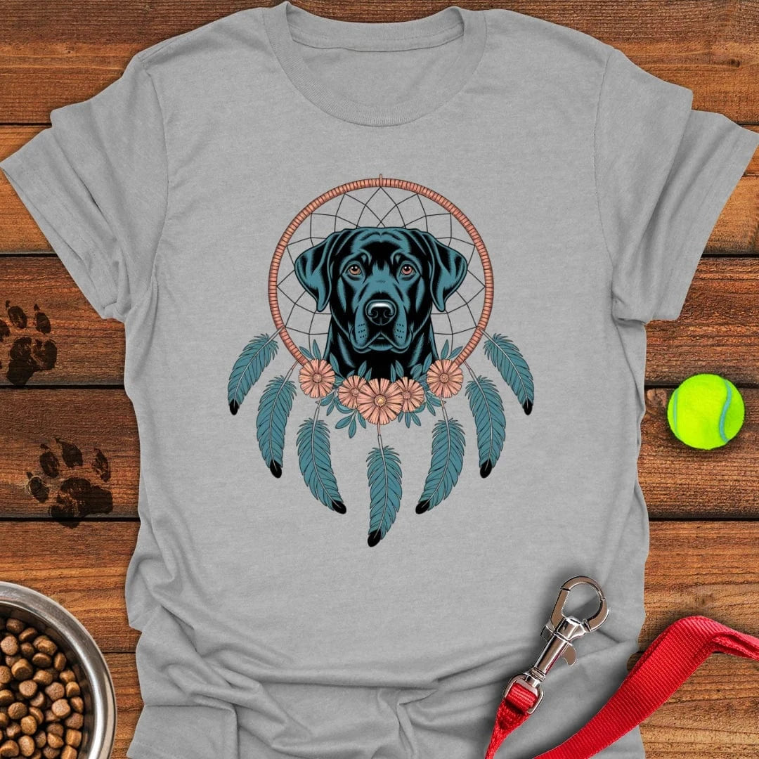 Black Lab Dreamcatcher Boho T-Shirt Lazy Dog Clothes Gifts For New Dog Owners