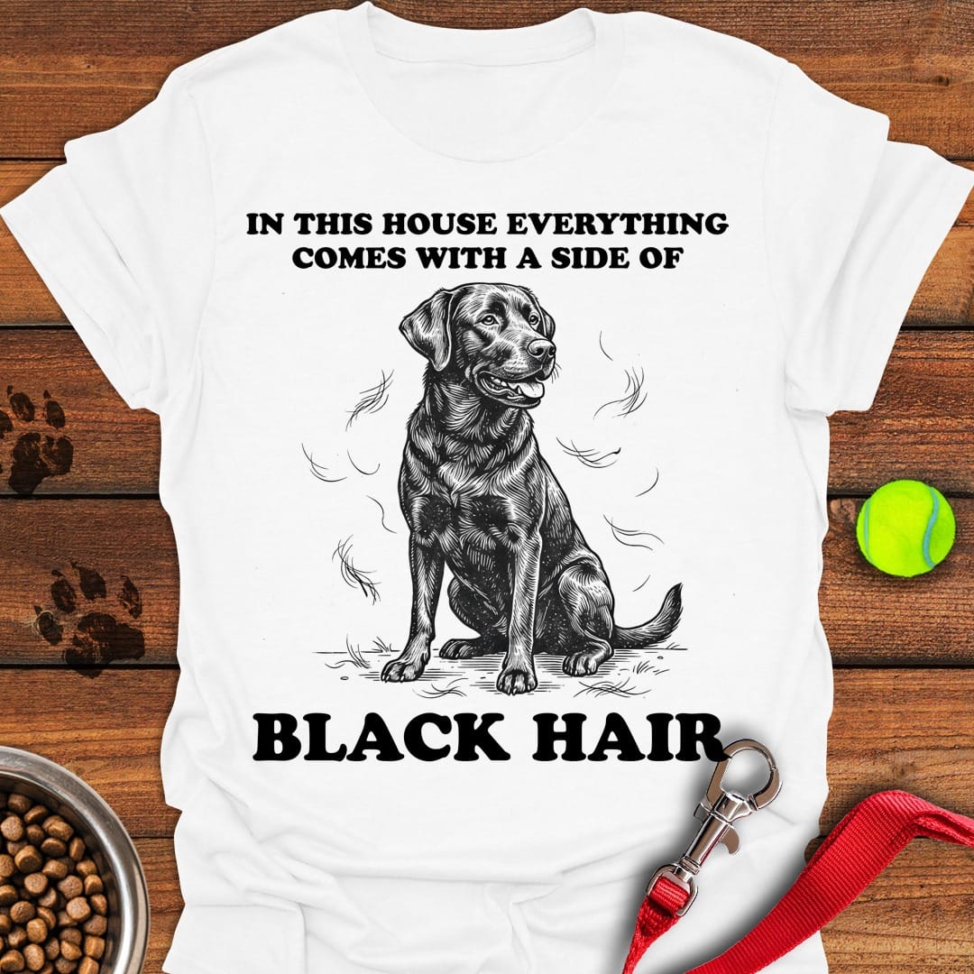Black Lab Hair T-Shirt Sweet Dog Clothes Mother Daughter Gifts