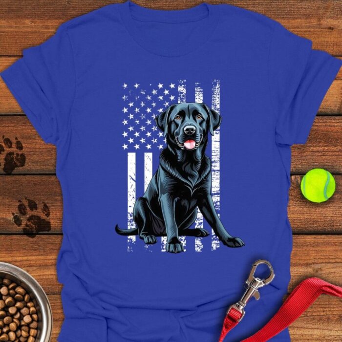 Black Lab USA Flag T-Shirt Patriotic Shirt Best Gifts For Black Lab Lovers