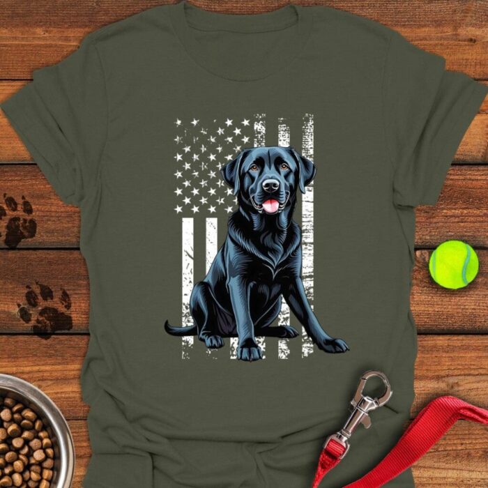 Black Lab USA Flag T-Shirt Patriotic Shirt Best Gifts For Black Lab Lovers
