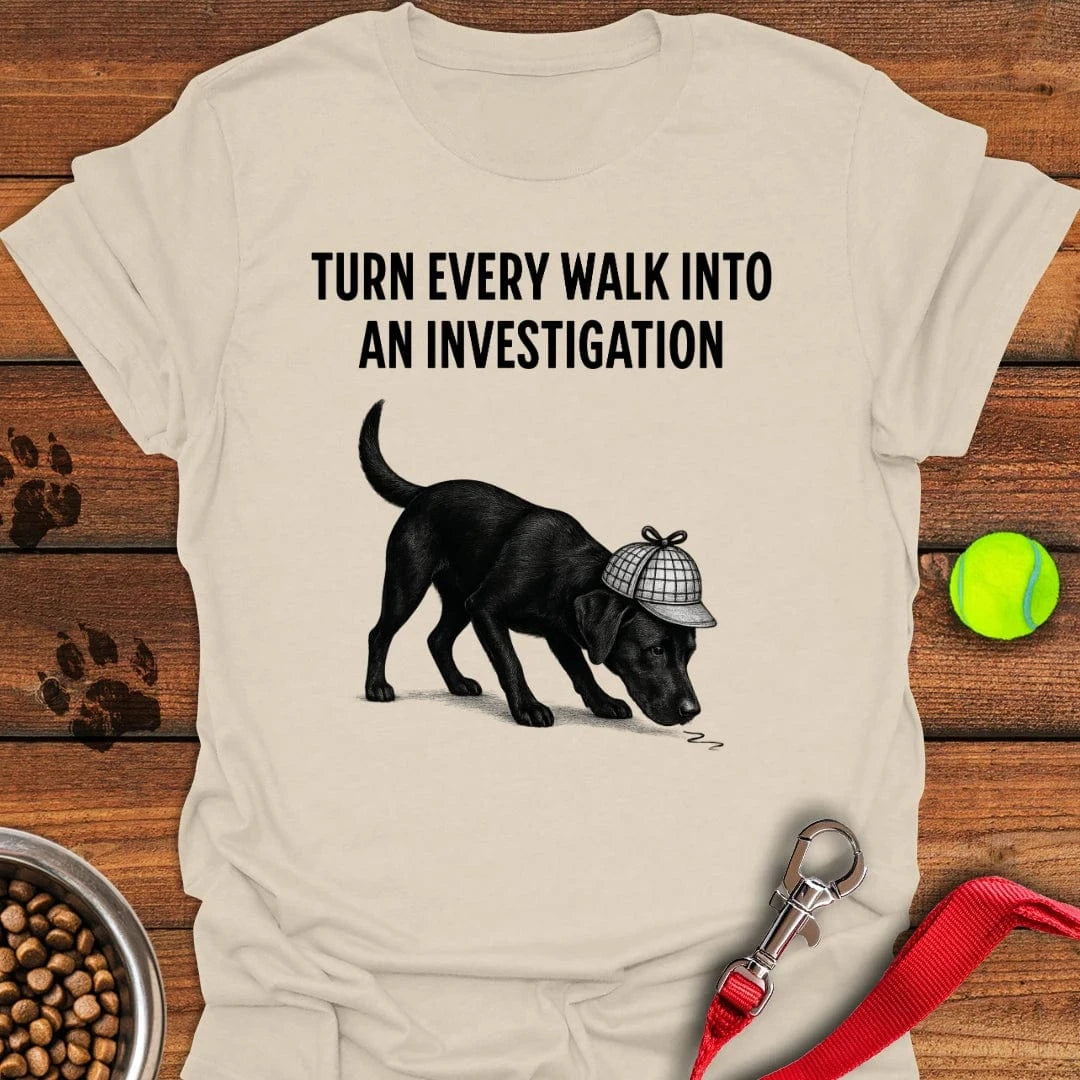 Black Labrador Detective T-Shirt Shy Dog Apparel Best Gifts For Pet Dog Lovers