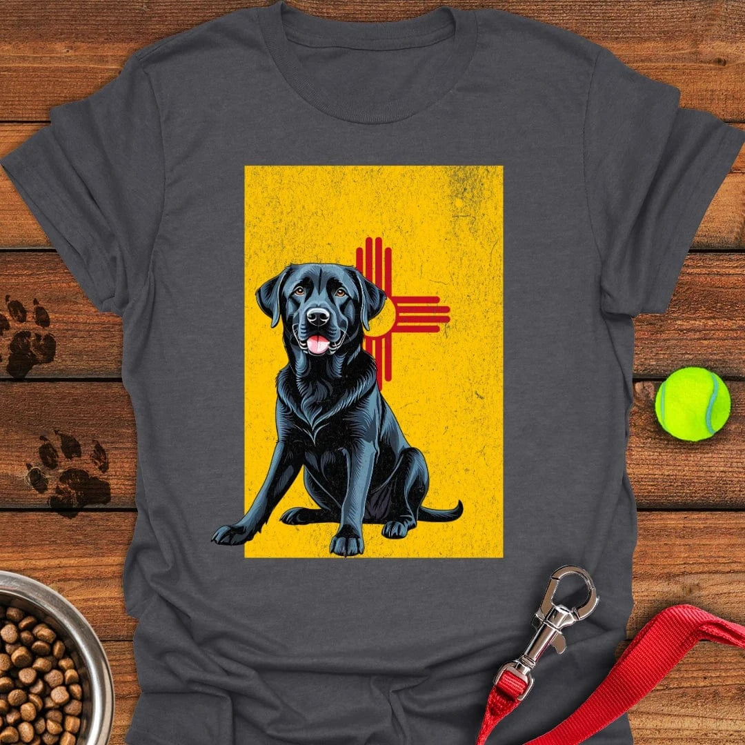 Black Labrador New Mexico Flag T-Shirt Fancy Dog Apparel Funny Dog Owner Gifts