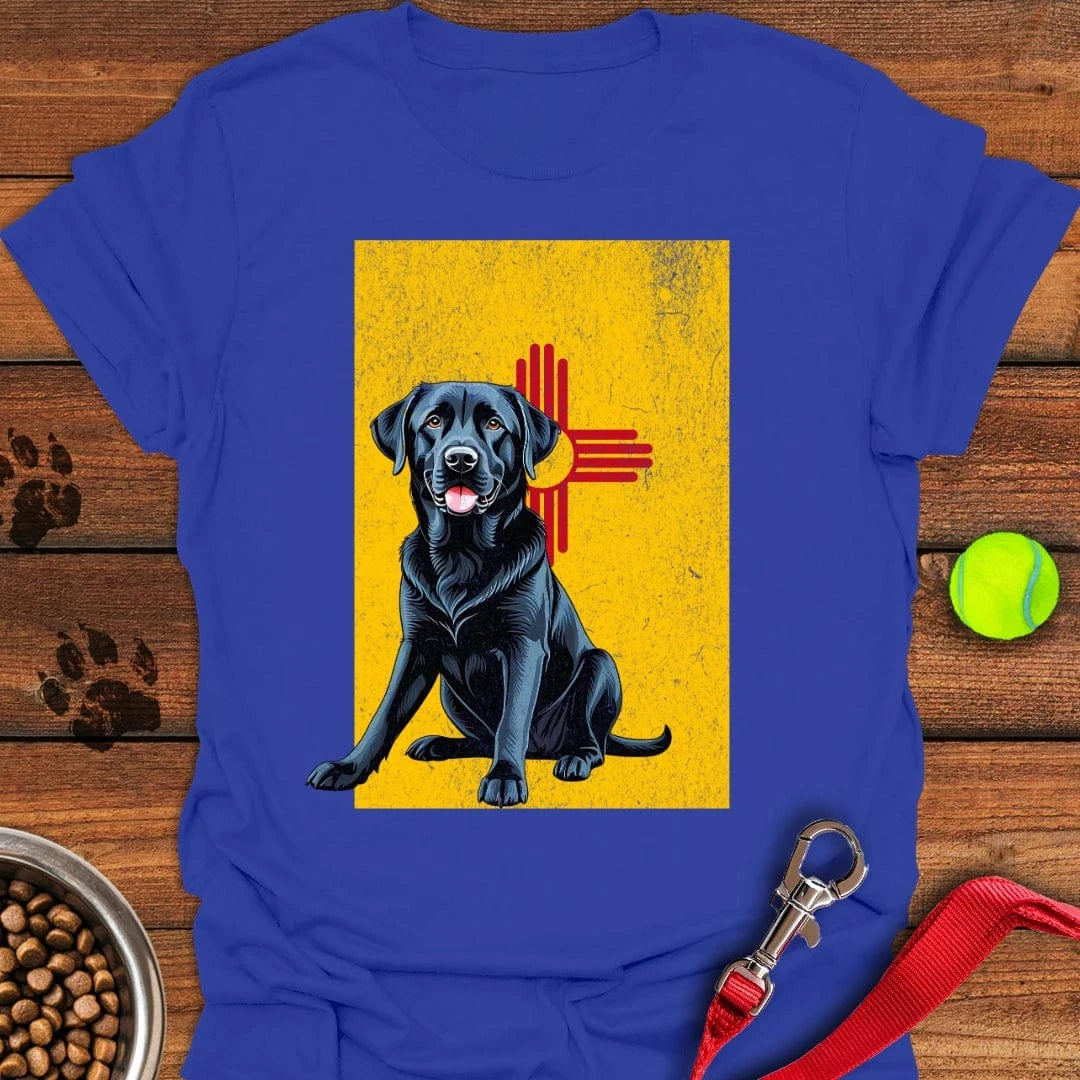 Black Labrador New Mexico Flag T-Shirt Fancy Dog Apparel Funny Dog Owner Gifts