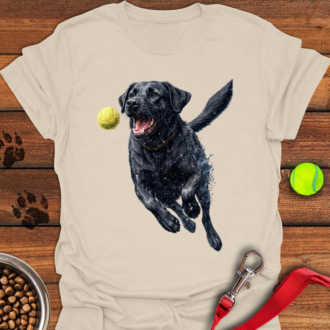 Black Labrador Running T-Shirt Chill Dog Clothing Dog Owners Themed Gifts