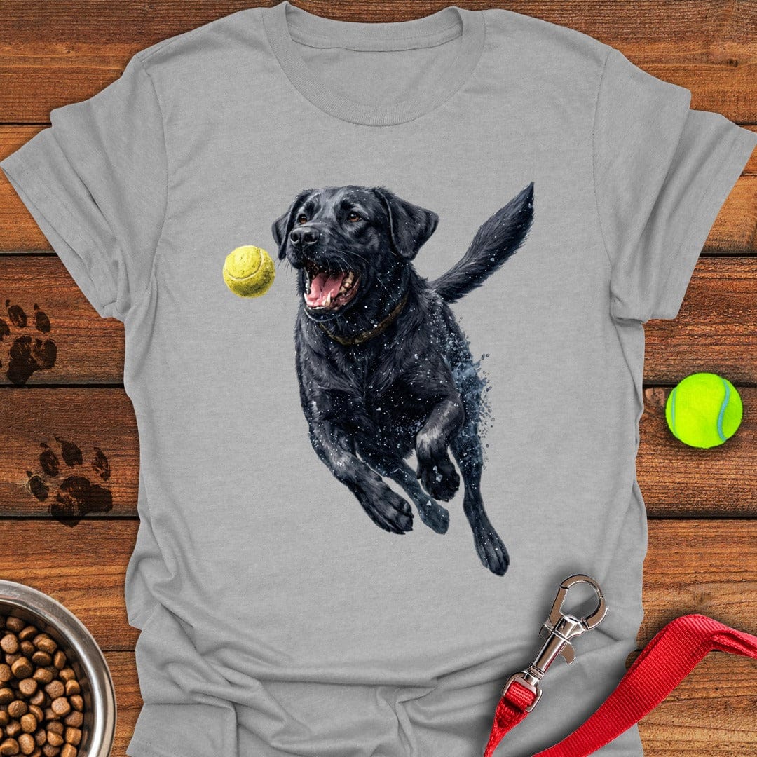 Black Labrador Running T-Shirt Chill Dog Clothing Dog Owners Themed Gifts
