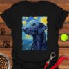Black Labrador Starry Night T-Shirt Gifts For Black Labrador Lovers