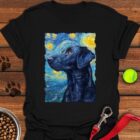 Black Labrador Starry Night T-Shirt Gifts For Black Labrador Lovers