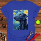 Black Labrador Starry Night T-Shirt Gifts For Black Labrador Lovers