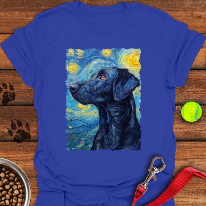 Black Labrador Starry Night T-Shirt Gifts For Black Labrador Lovers