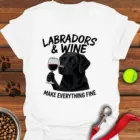 Black Labradors & Wine T-Shirt Gifts For Black Lab Lovers