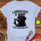 Black Labradors & Wine T-Shirt Gifts For Black Lab Lovers