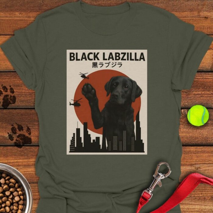 Black Labzilla T-Shirt Lab Dog Monster Shirt Gifts For Black Labrador Lovers