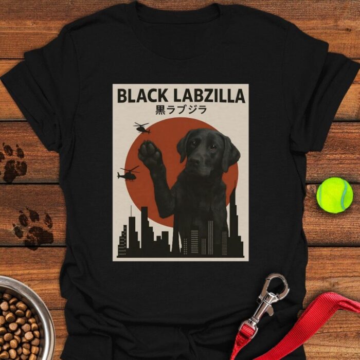 Black Labzilla T-Shirt Lab Dog Monster Shirt Gifts For Black Labrador Lovers