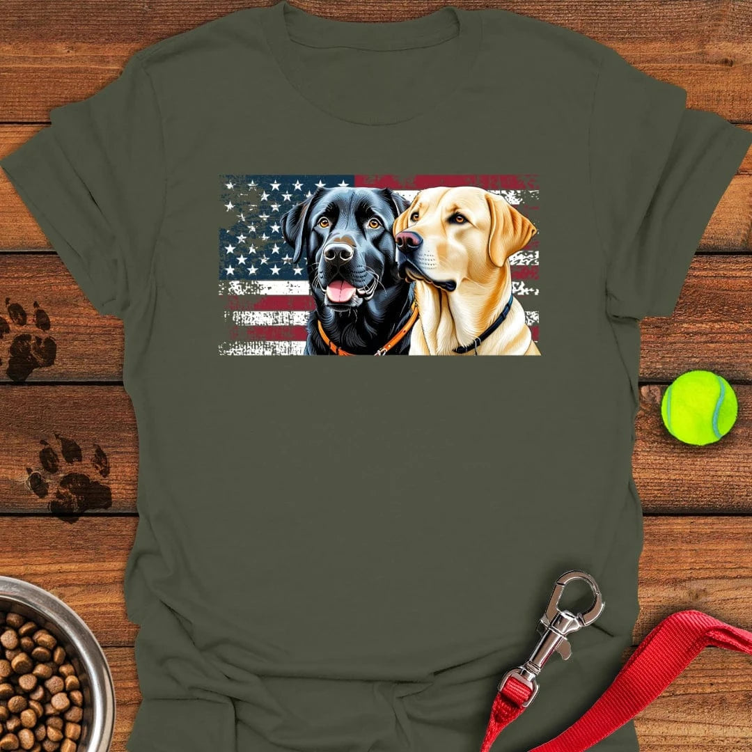 Black & Yellow Lab T-Shirt Classic Dog Clothing Mother's Day Gifts For Grandma