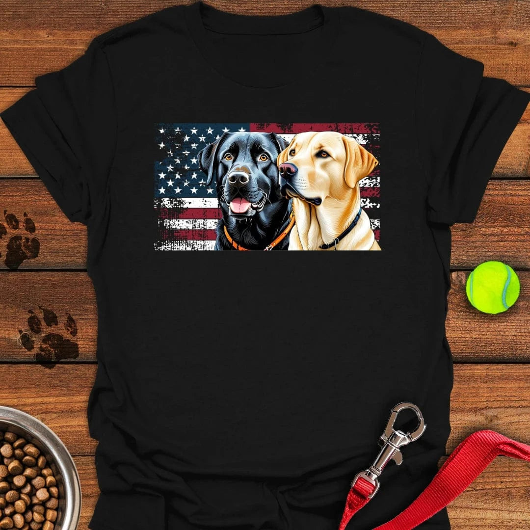 Black & Yellow Lab T-Shirt Classic Dog Clothing Mother's Day Gifts For Grandma