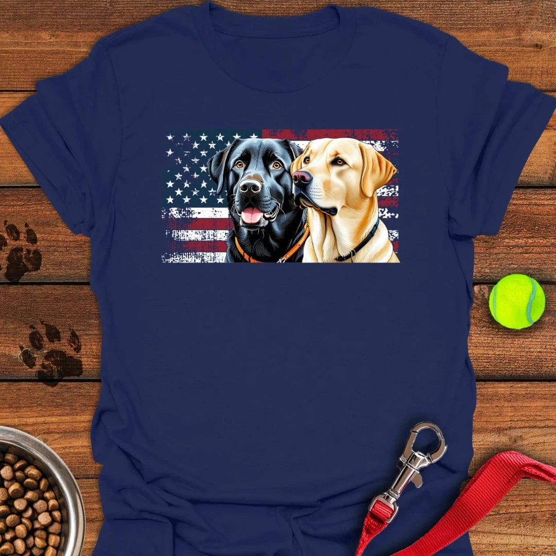 Black & Yellow Lab T-Shirt Classic Dog Clothing Mother's Day Gifts For Grandma