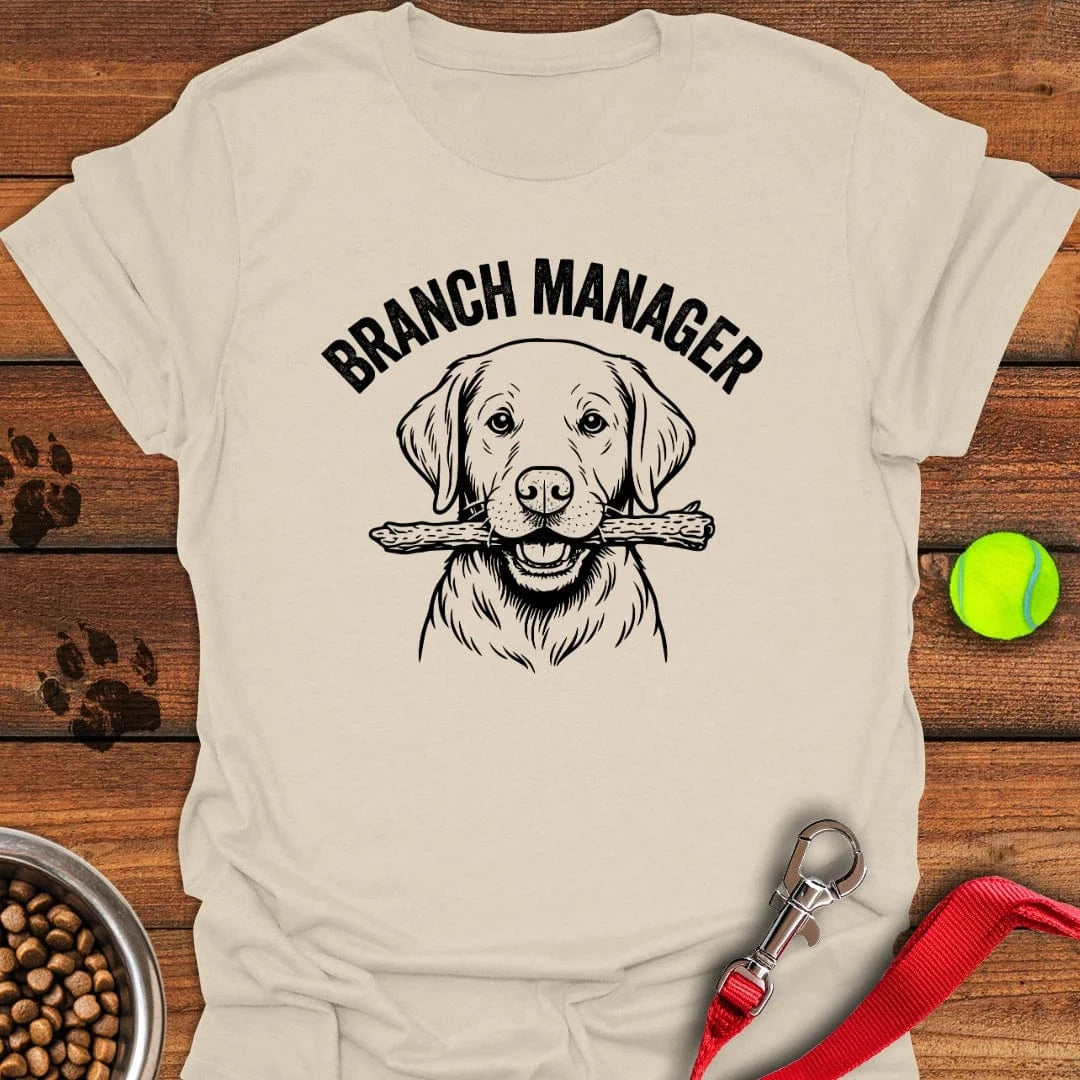 Branch Manager Labrador T-Shirt Sleepy Dog Apparel Dog Presents For Humans