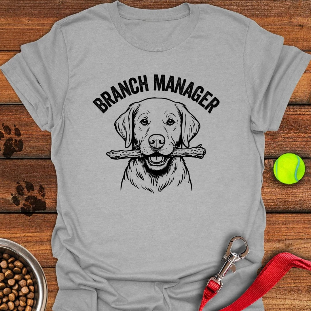 Branch Manager Labrador T-Shirt Sleepy Dog Apparel Dog Presents For Humans