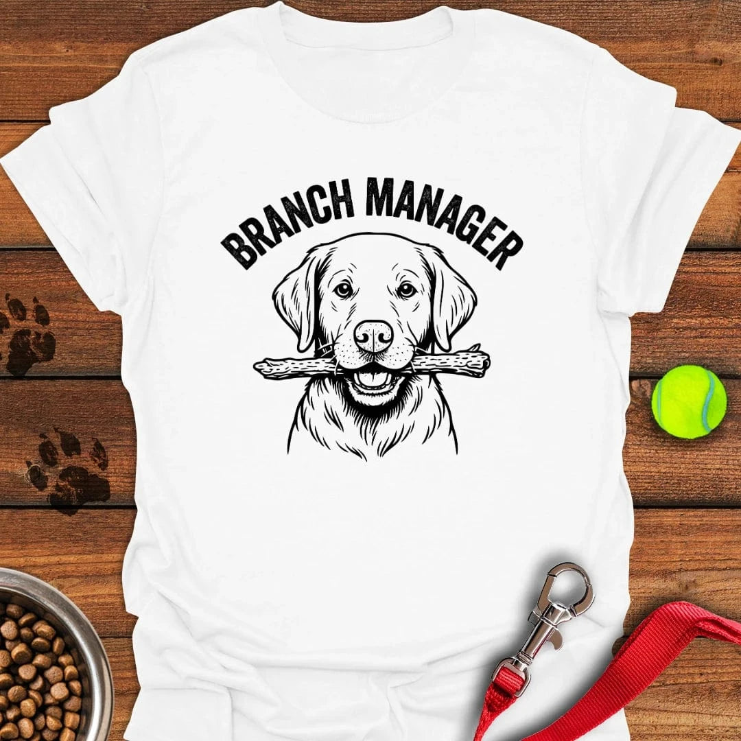 Branch Manager Labrador T-Shirt Sleepy Dog Apparel Dog Presents For Humans
