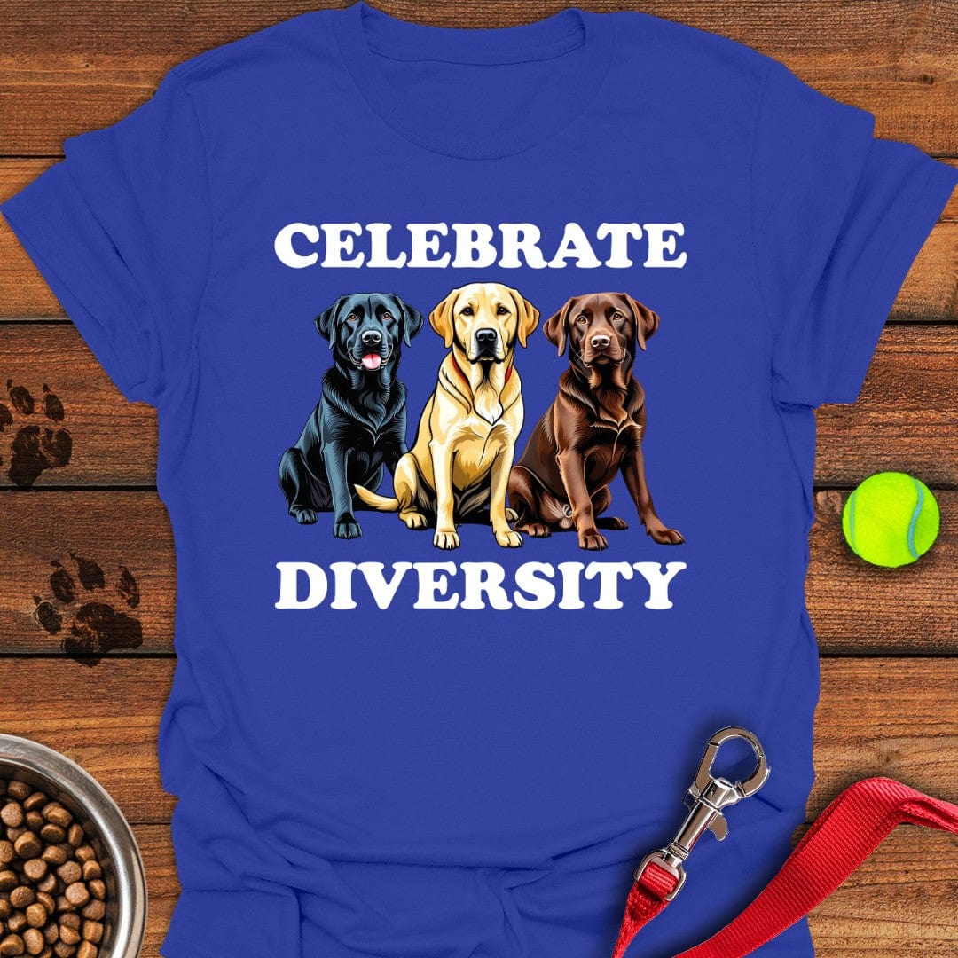 Celebrate Diversity Labrador T-Shirt Happy Dog Apparel Dad Birthday Gifts