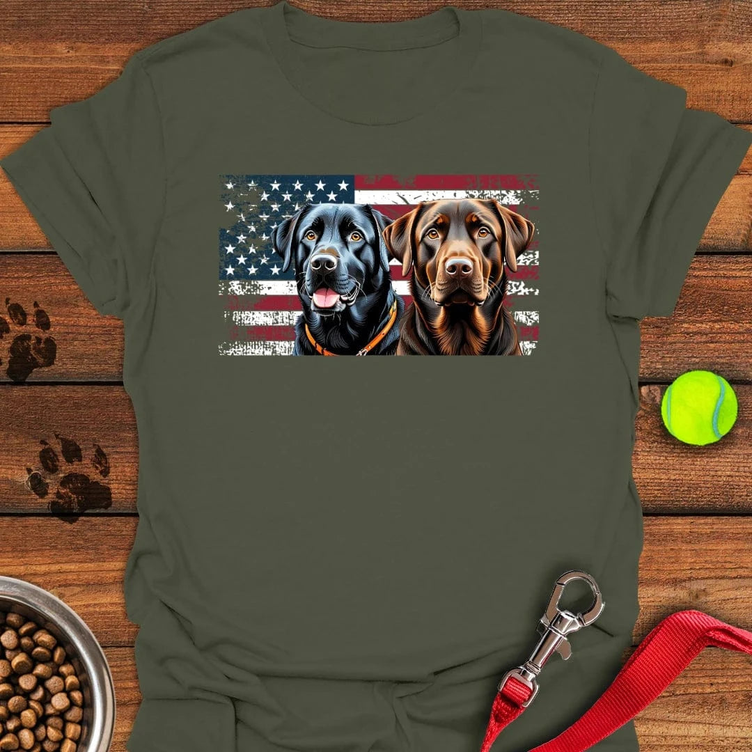 Chocolate & Black Labrador T-Shirt Sleepy Dog Clothes Top Gifts For Dog Owners