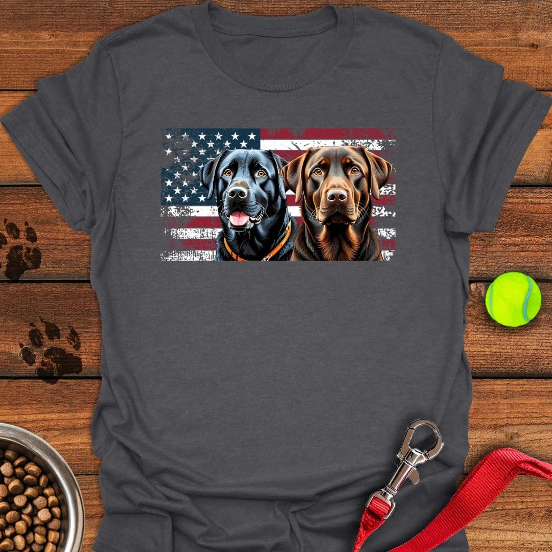 Chocolate & Black Labrador T-Shirt Sleepy Dog Clothes Top Gifts For Dog Owners