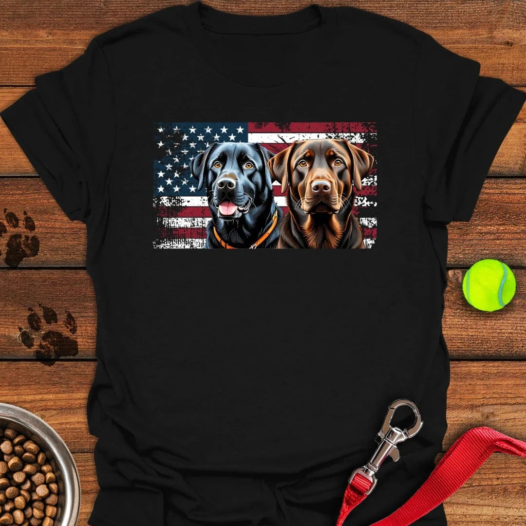 Chocolate & Black Labrador T-Shirt Sleepy Dog Clothes Top Gifts For Dog Owners