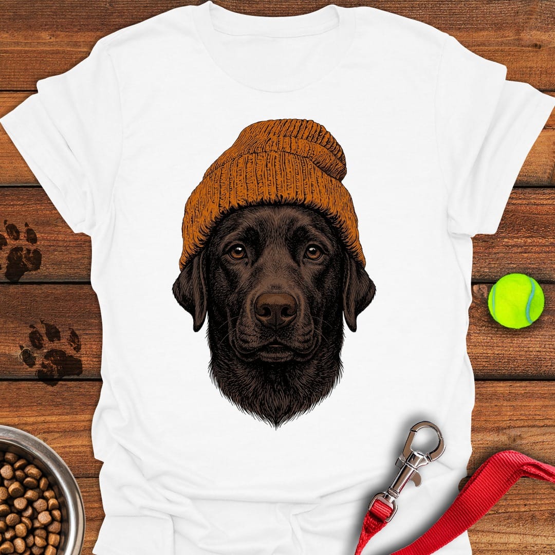 Chocolate Lab Beanie T-Shirt Sleepy Dog Apparel Best Mother's Day From For Husband