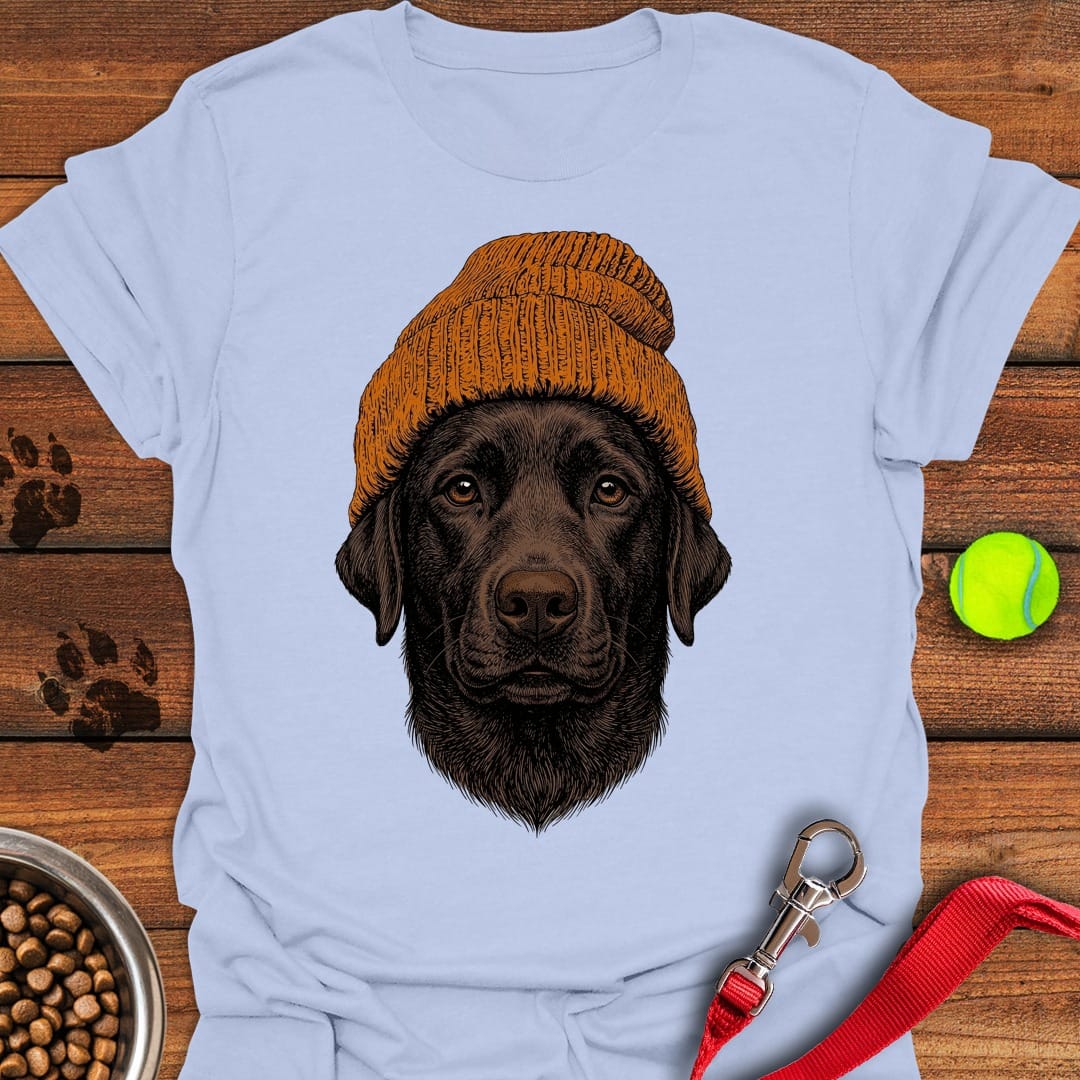 Chocolate Lab Beanie T-Shirt Sleepy Dog Apparel Best Mother's Day From For Husband