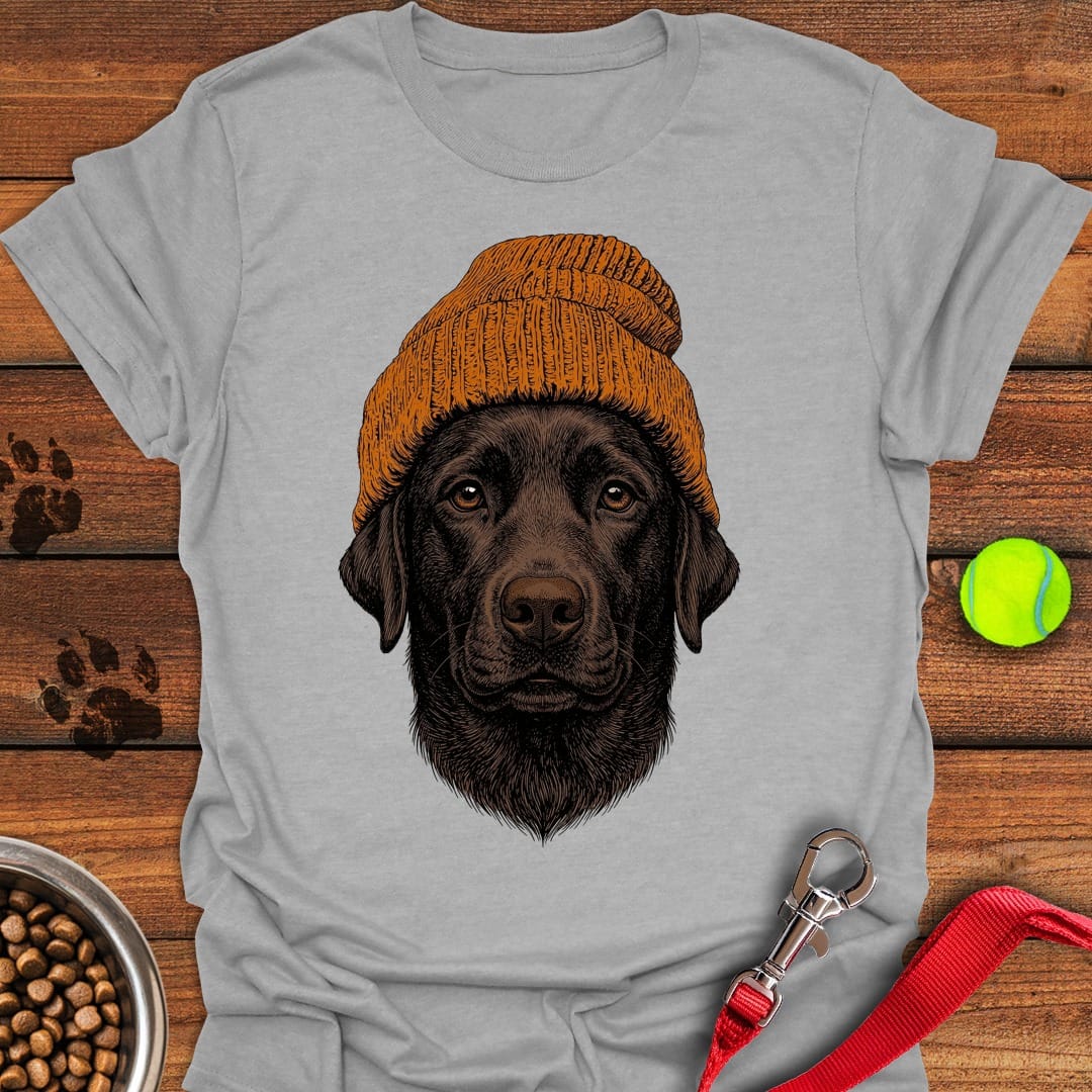 Chocolate Lab Beanie T-Shirt Sleepy Dog Apparel Best Mother's Day From For Husband