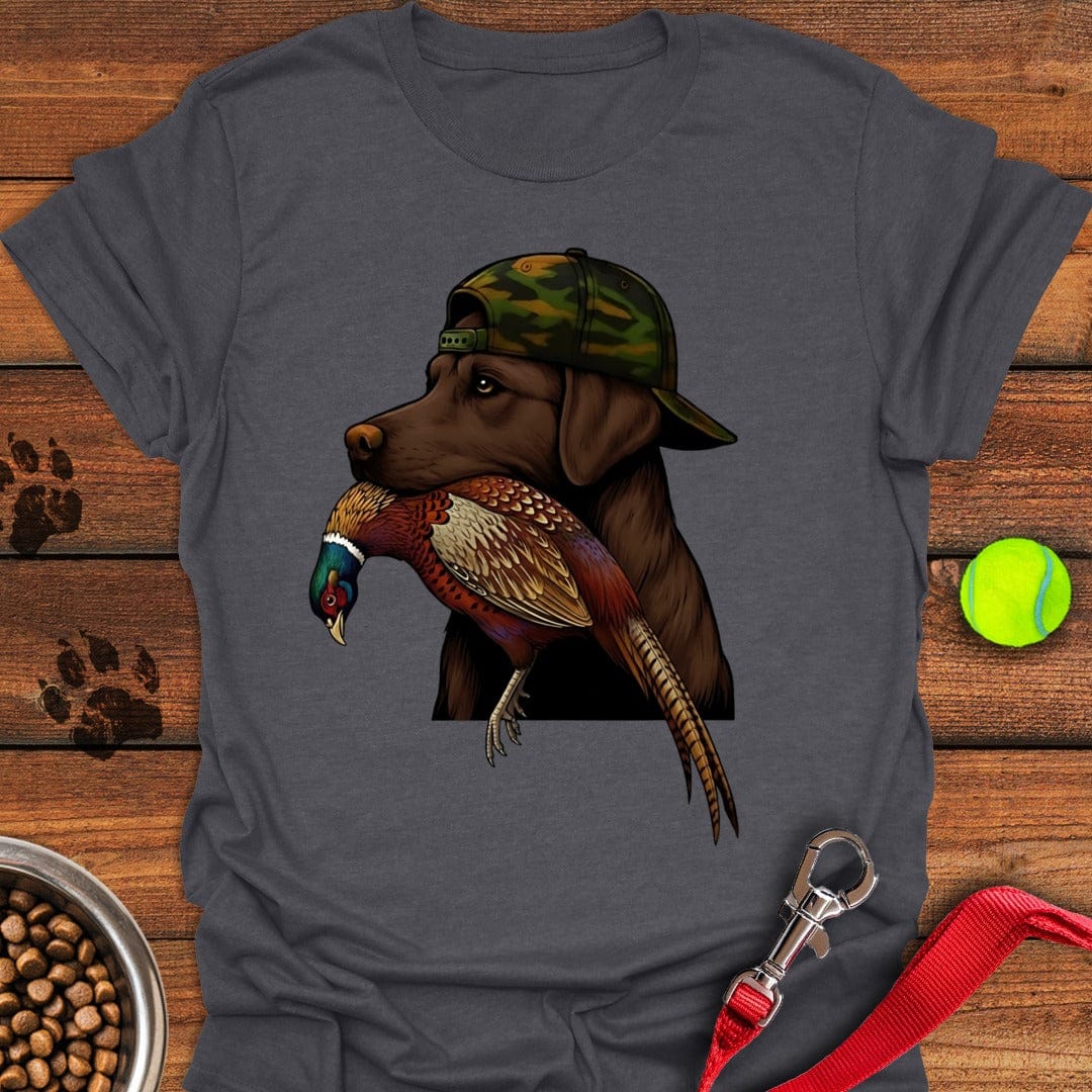 Chocolate Lab Pheasant Hunter T-Shirt Funny Dog Apparel Mother's Day Presents For Daughter