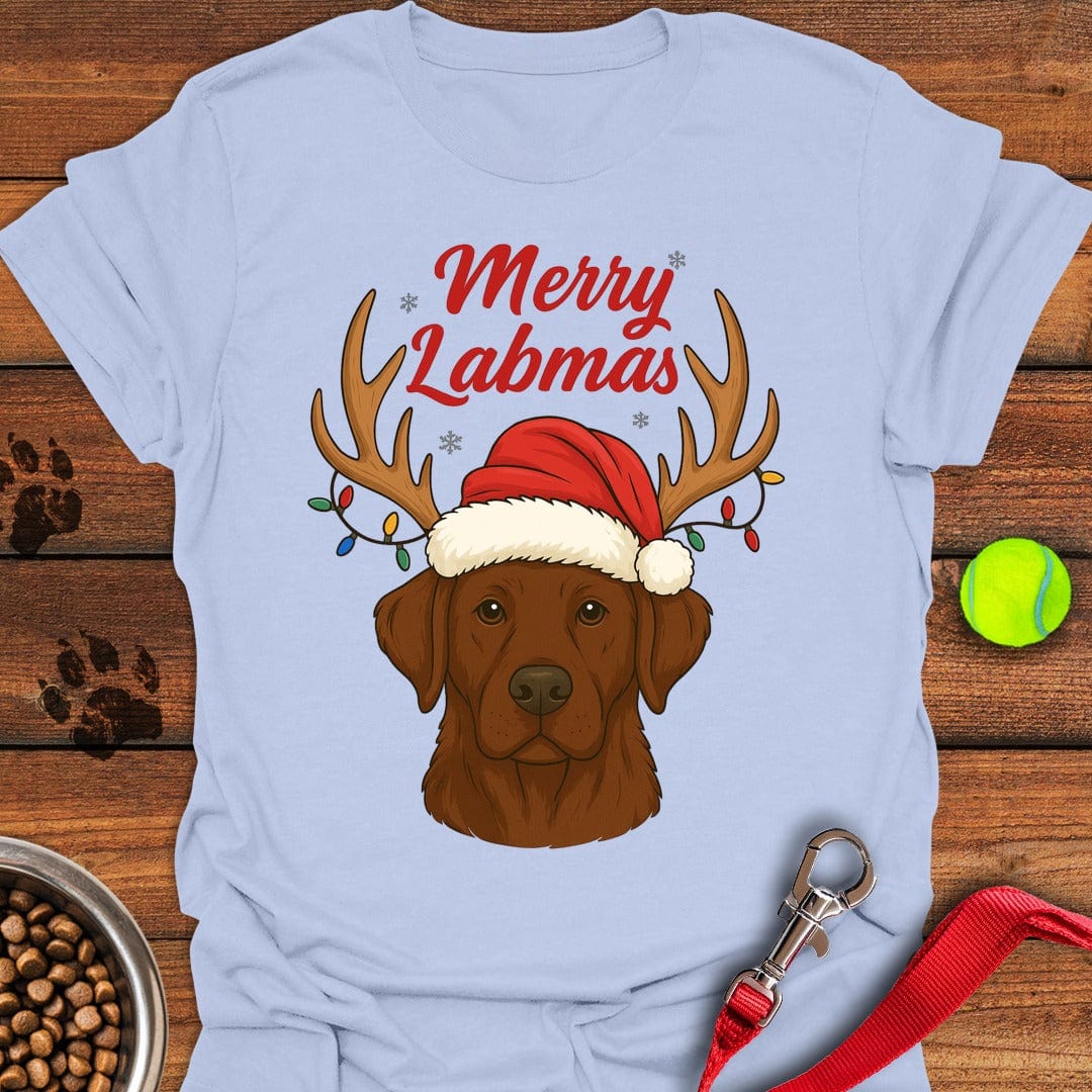 Chocolate Labrador Christmas T-Shirt Gentle Dog Clothing Mother Daughter Gifts