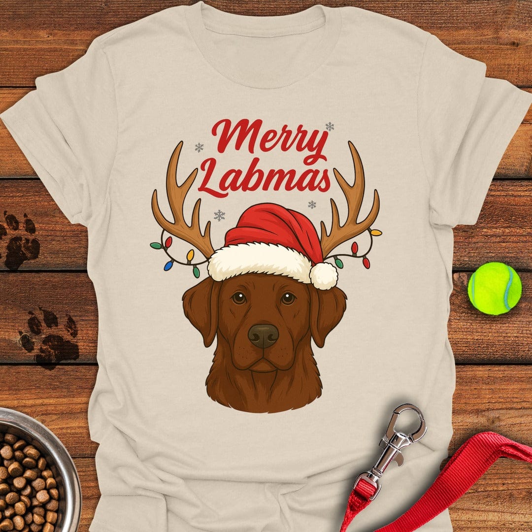 Chocolate Labrador Christmas T-Shirt Gentle Dog Clothing Mother Daughter Gifts