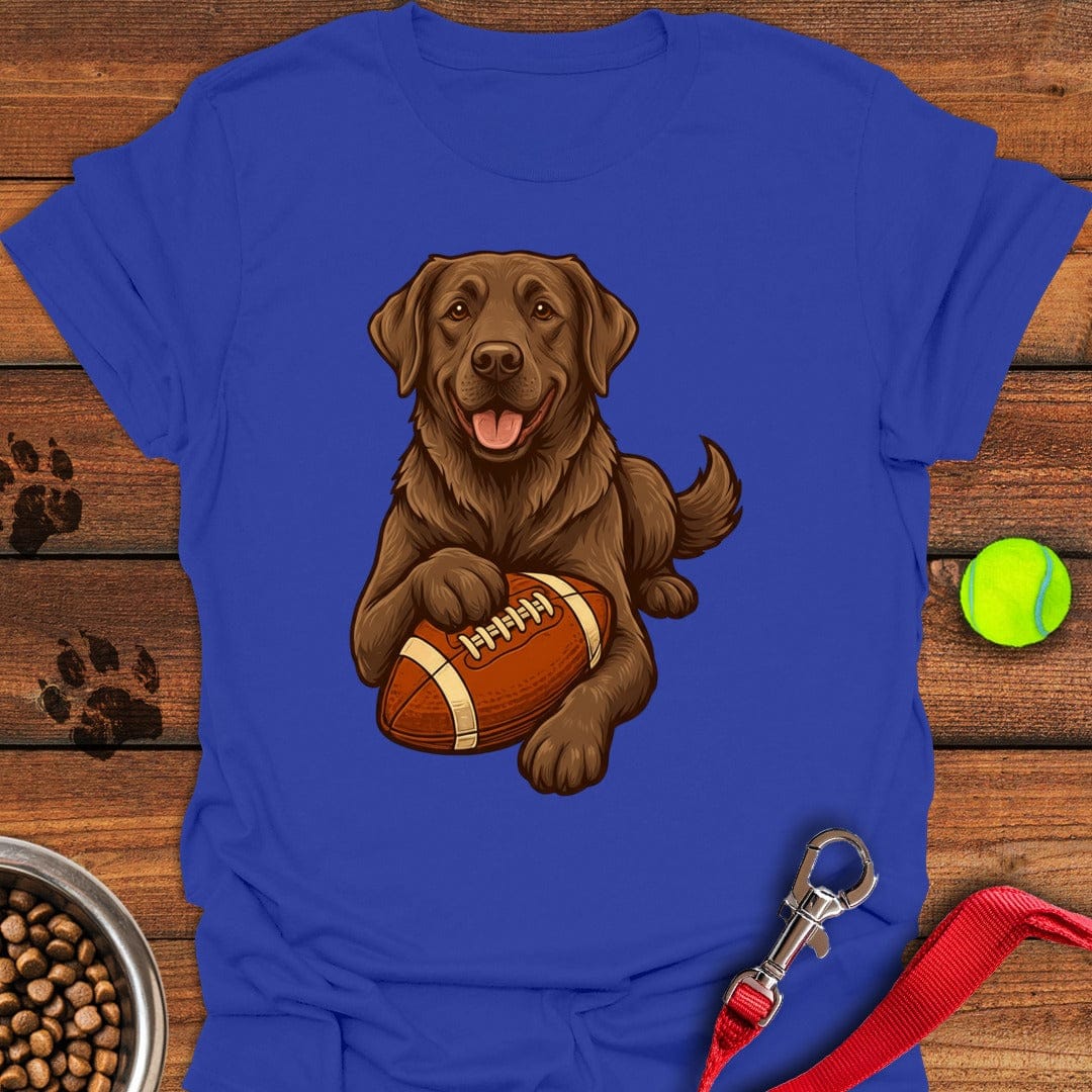 Chocolate Labrador Football T-Shirt Lucky Dog Clothes Unique Gifts For Mom