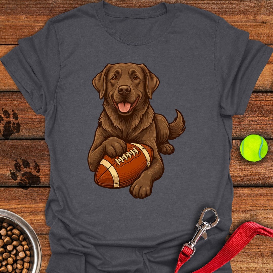 Chocolate Labrador Football T-Shirt Lucky Dog Clothes Unique Gifts For Mom