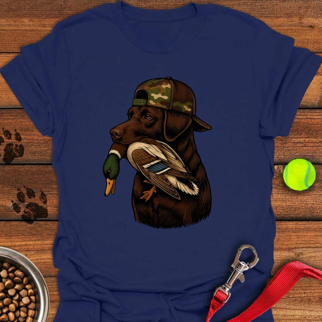 Chocolate Labrador Hunting T-Shirt Adorable Dog Apparel Best Gift For Mothers On Mother'S Day