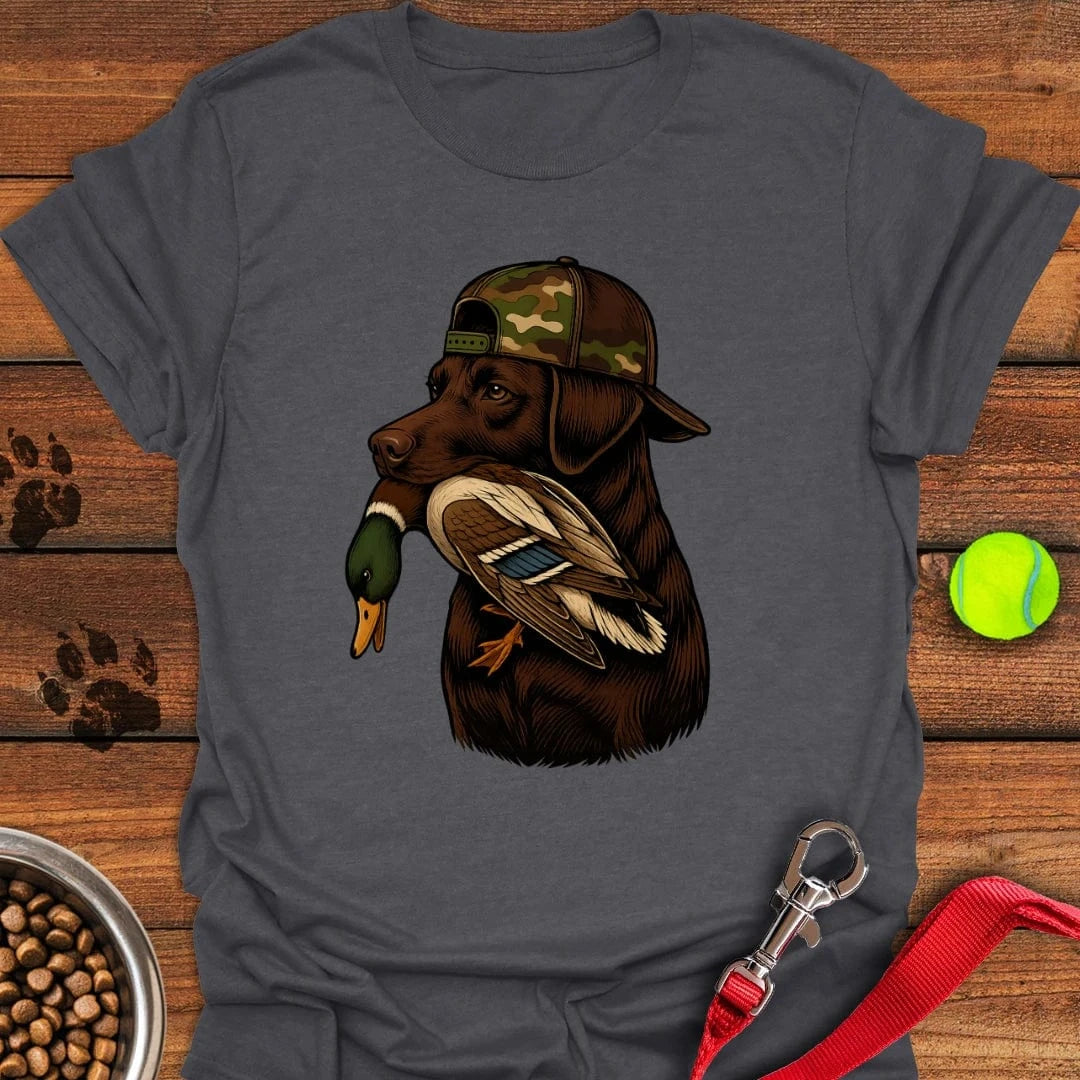 Chocolate Labrador Hunting T-Shirt Adorable Dog Apparel Best Gift For Mothers On Mother'S Day