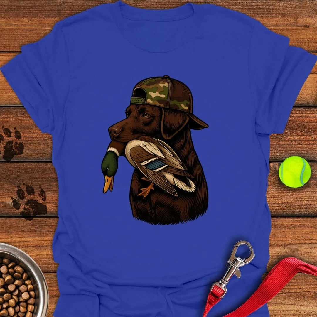 Chocolate Labrador Hunting T-Shirt Adorable Dog Apparel Best Gift For Mothers On Mother'S Day