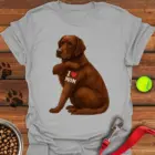 Chocolate Labrador I Love Mom T-Shirt Mother's Day Gifts For Chocolate Lab Lovers