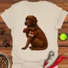 Chocolate Labrador I Love Mom T-Shirt Mother's Day Gifts For Chocolate Lab Lovers