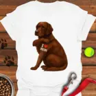 Chocolate Labrador I Love Mom T-Shirt Mother's Day Gifts For Chocolate Lab Lovers