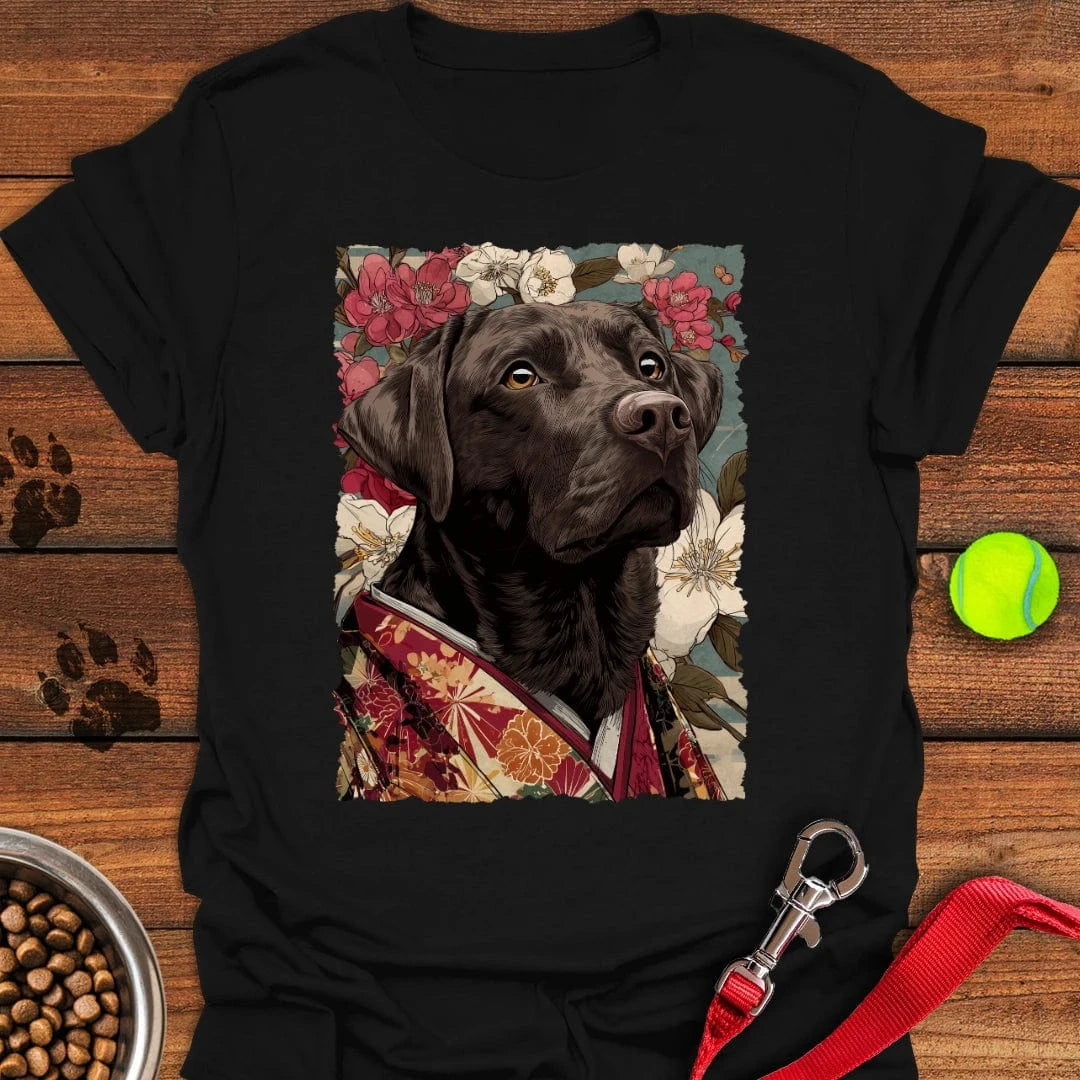 Chocolate Labrador Japanese Art T-Shirt Sleepy Dog Clothing Dog Lover Gifts For Him Her