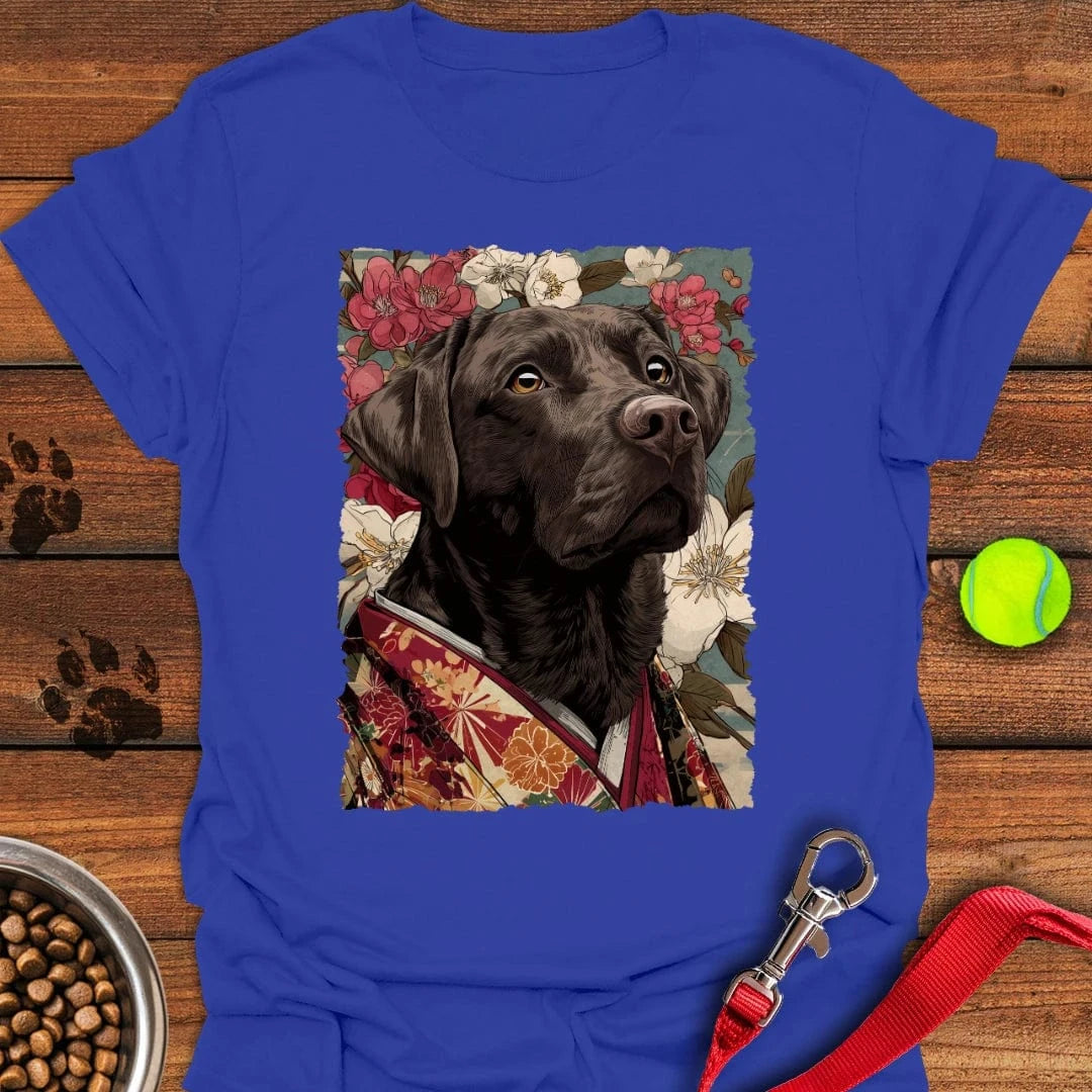 Chocolate Labrador Japanese Art T-Shirt Sleepy Dog Clothing Dog Lover Gifts For Him Her